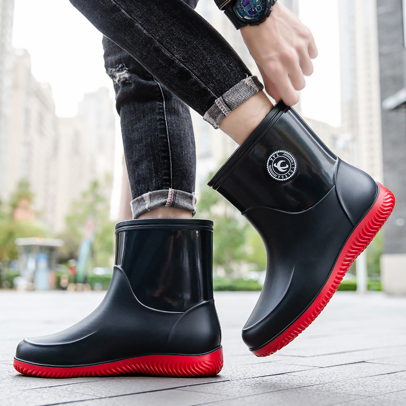 Men'S Shoes Water Resistant - Men's Mid-calf Rain Boots. 2025 New
