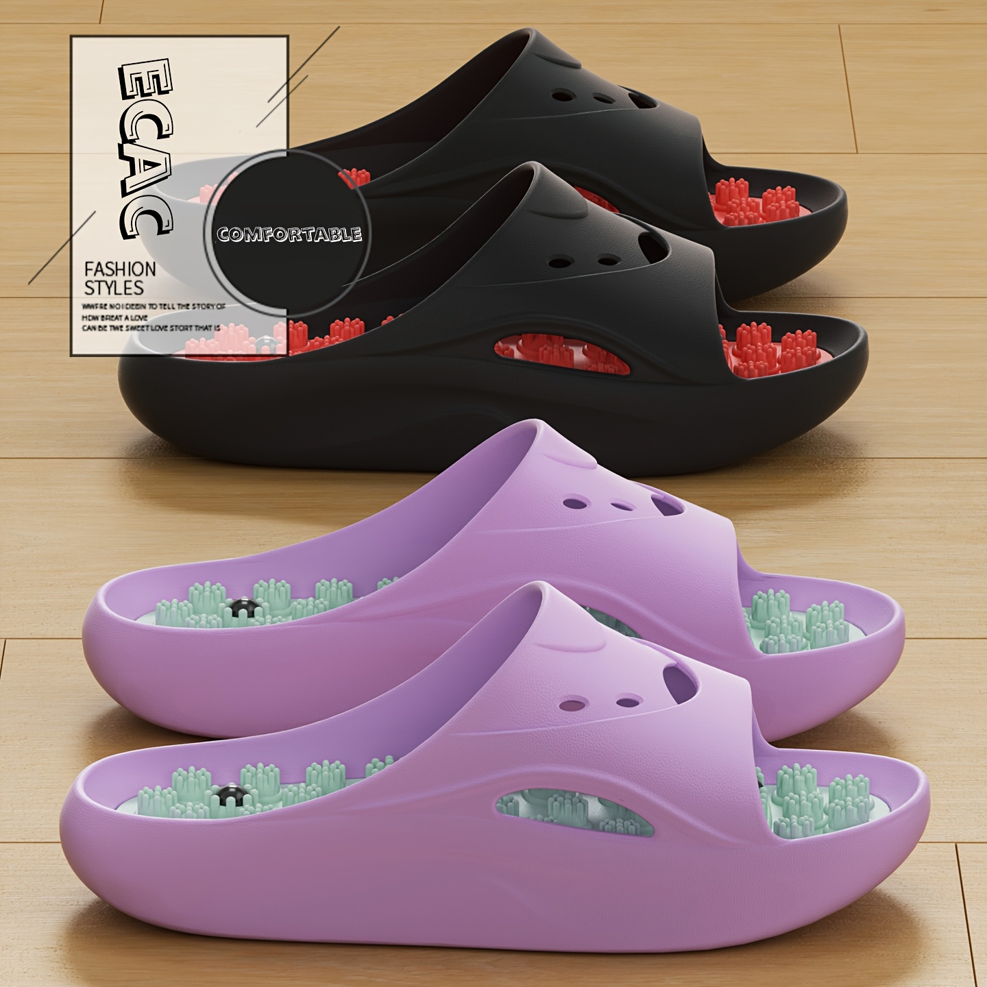 Men'S Shoes To Women'S Size - Women Men EVA Massage Slippers Thick