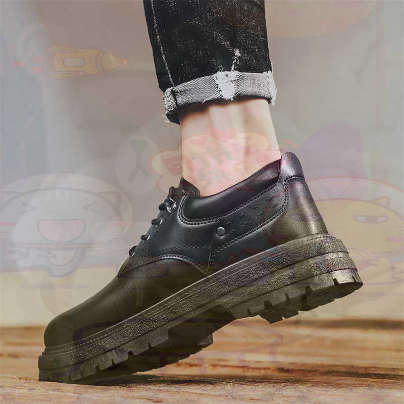 Men Shoes Types Name - Dark Natural Leather Fashion Trainers Tennis