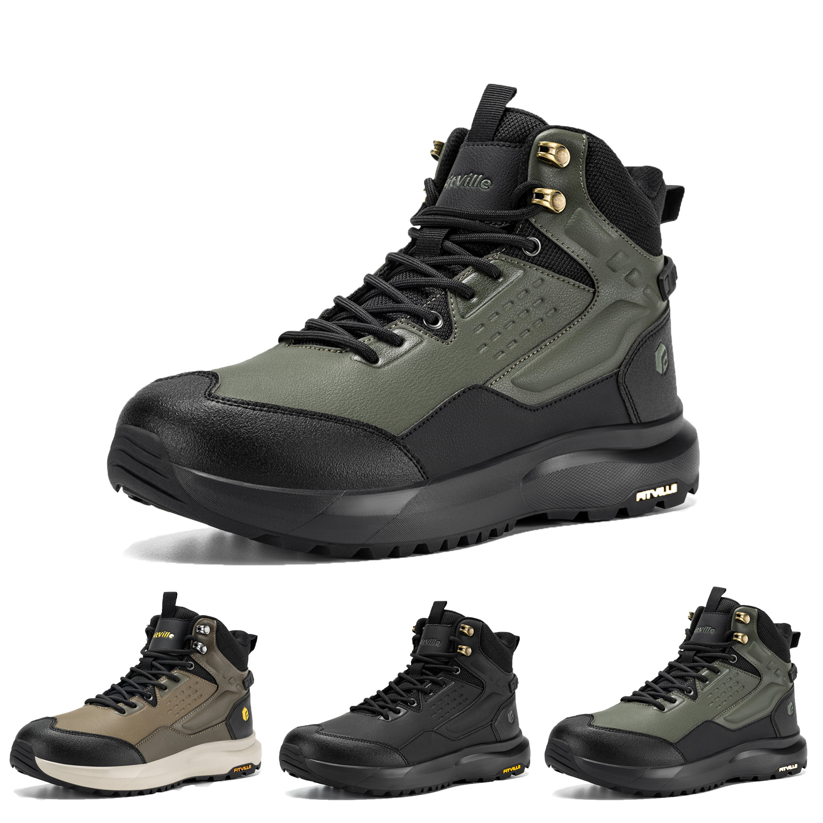 Men'S Shoes Water Resistant - FitVille Men's Wide Hiking Boots Water