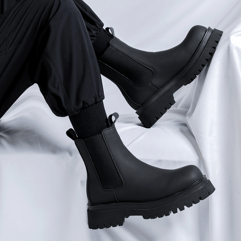 Chelsea Boots Suede - 2026 Platform Black High Top Boots