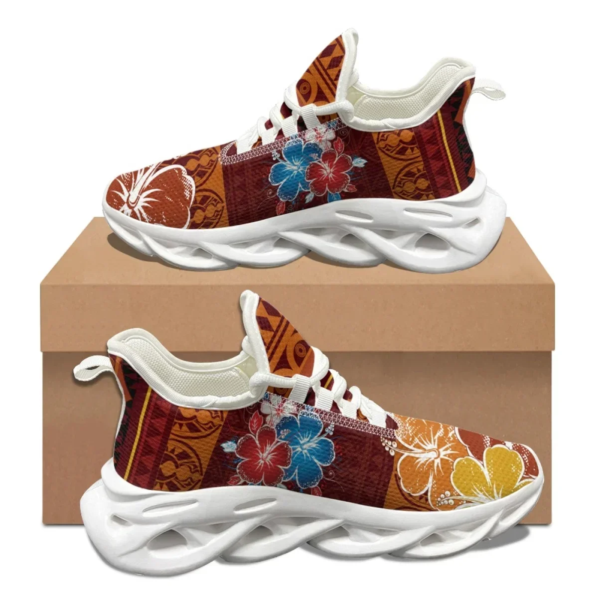 Men'S Shoes Basketball - Hawaiian Hibiscus Comfortable Lightweight Lace Up