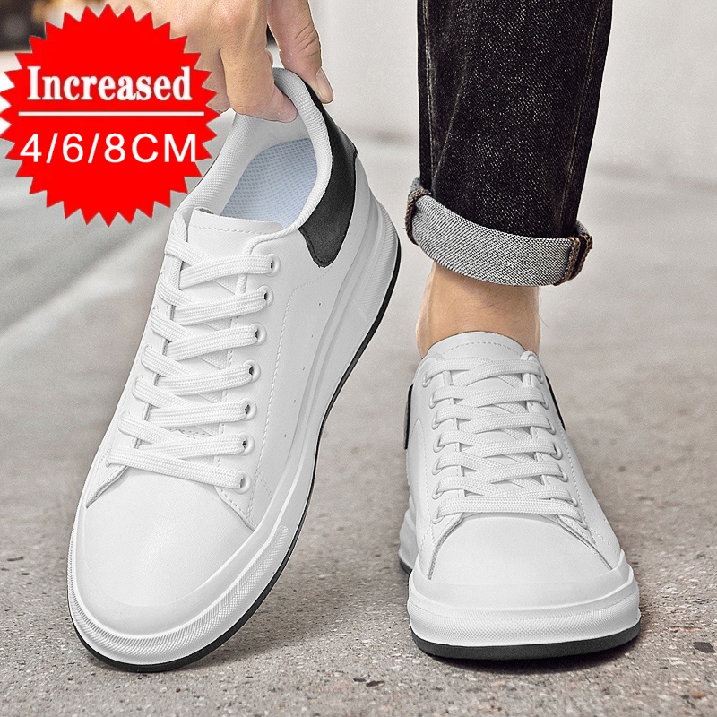 Men'S Shoes Black And White - New Luxury Men's Elevator Shoes Invisible