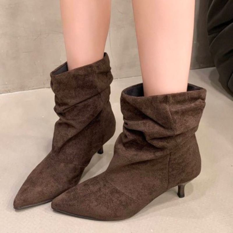 Chelsea Boots Suede - Brown Retro Elegant Designer Ankle Boots
