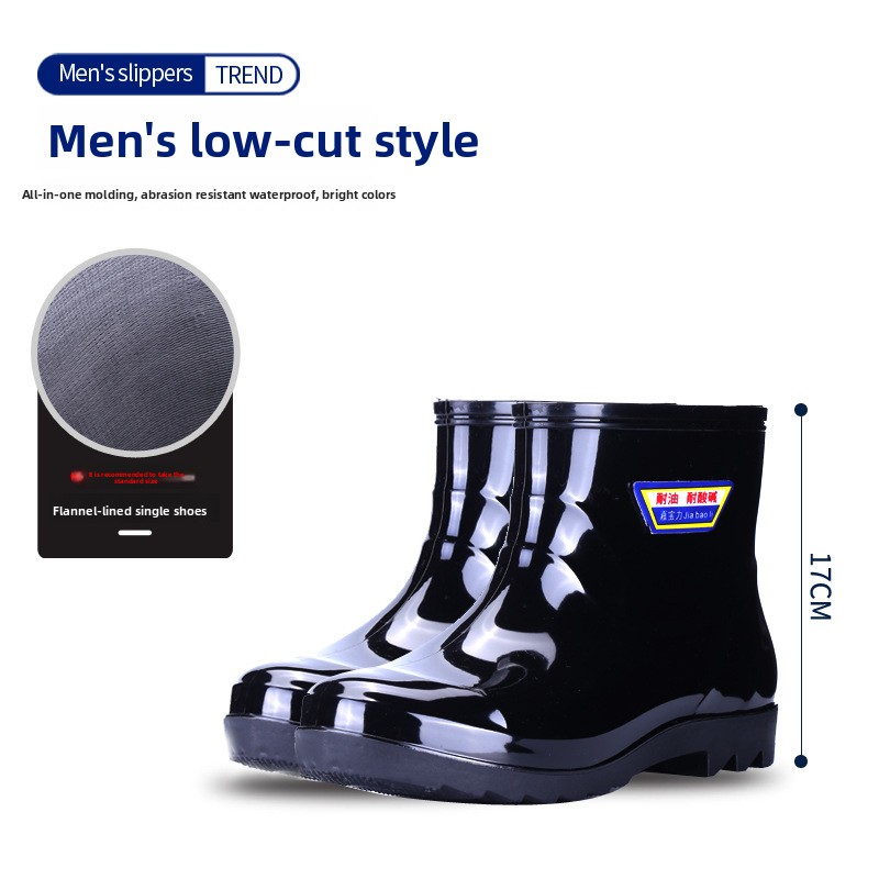Men'S Shoes Water Resistant - Men Thickened Waterproof Rubber Rain Boots
