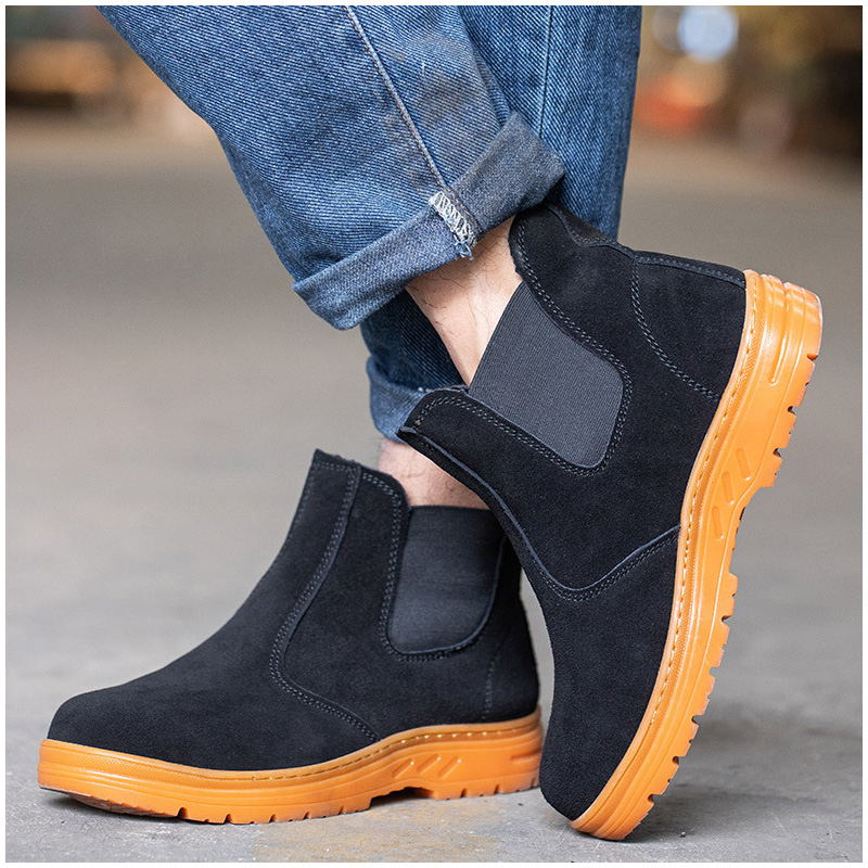 Chelsea Boots Suede - men's leisure steel toe caps working