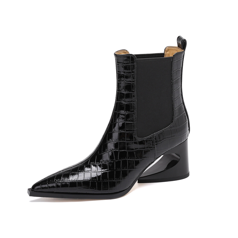 Women's New Leather Embossed P - Chelsea Boots Suede recension och pris