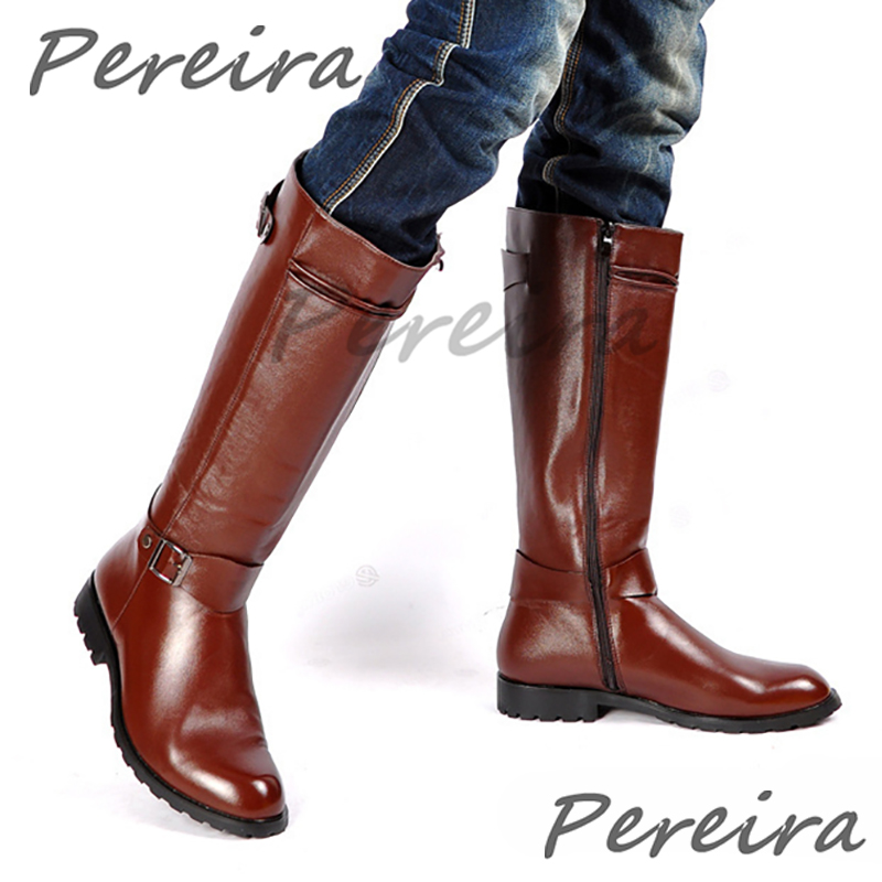 Autumn Winter Retro Knee High  - Men'S Shoes Zipper recension och pris