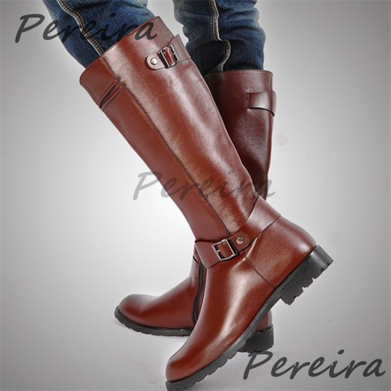 Autumn Winter Retro Knee High  - Men'S Shoes Zipper recension och pris