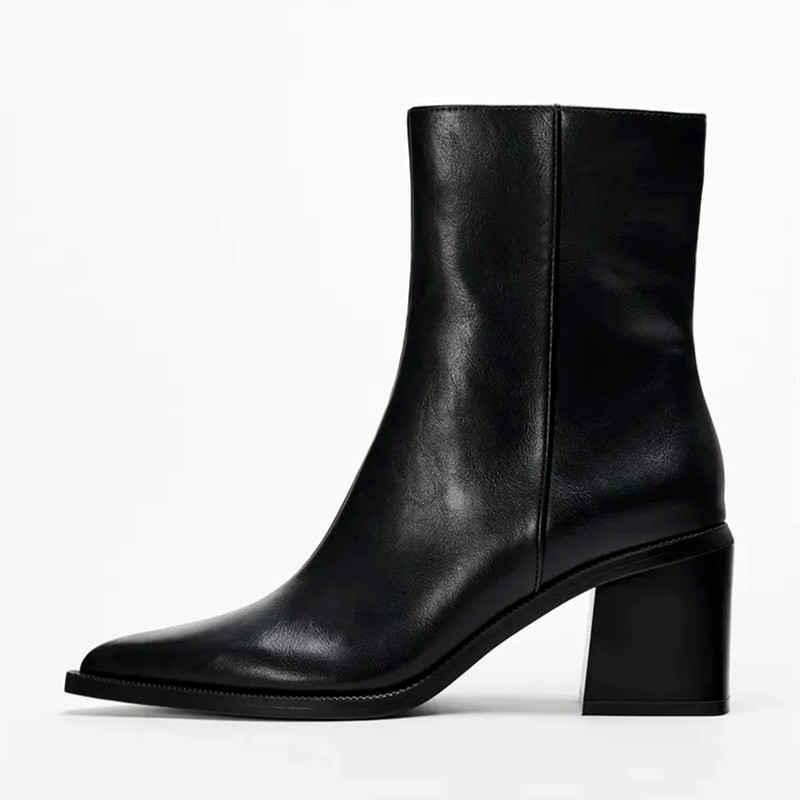 Chunky Heel Soft Leather Chels - Chelsea Boots Suede recension och pris