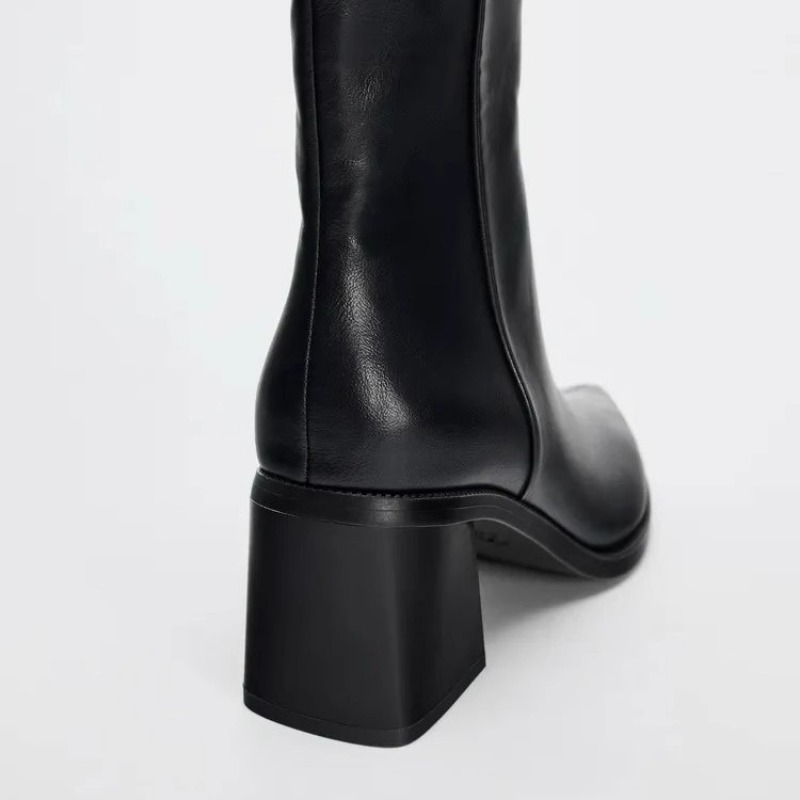 Chunky Heel Soft Leather Chels - Chelsea Boots Suede recension och pris