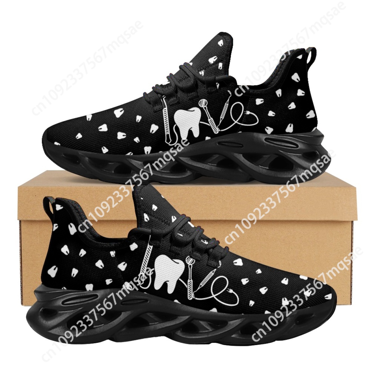 Black and White Teeth Medical  - Men'S Shoes Black And White recension och pris