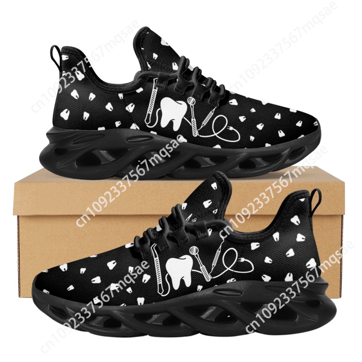 Black and White Teeth Medical  - Men'S Shoes Black And White recension och pris