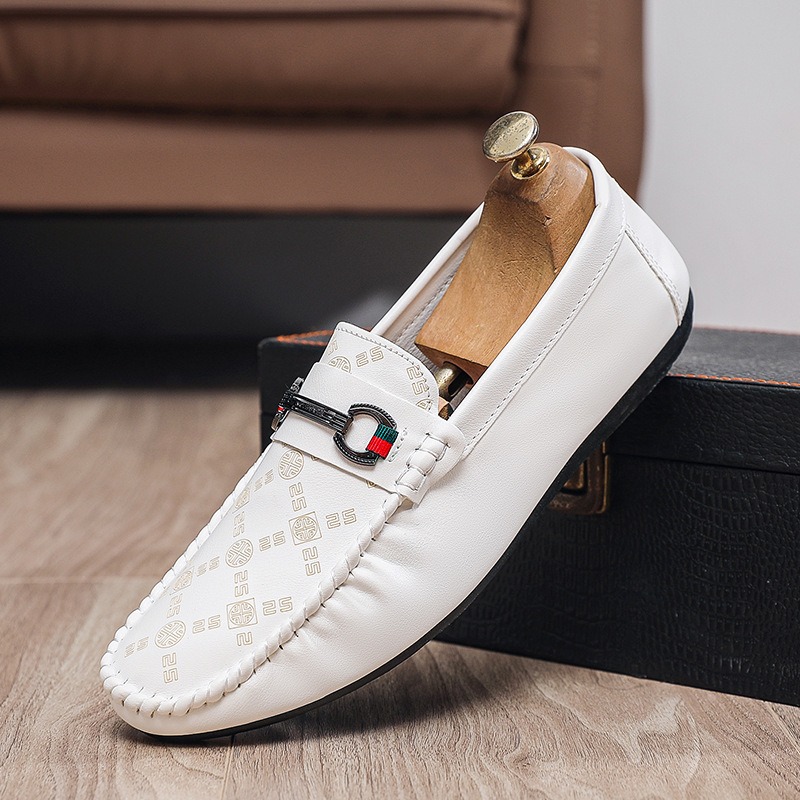 italian PU leather loafers men - Men'S Shoes Black And White recension och pris