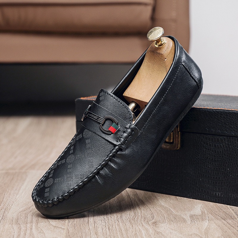 italian PU leather loafers men - Men'S Shoes Black And White recension och pris