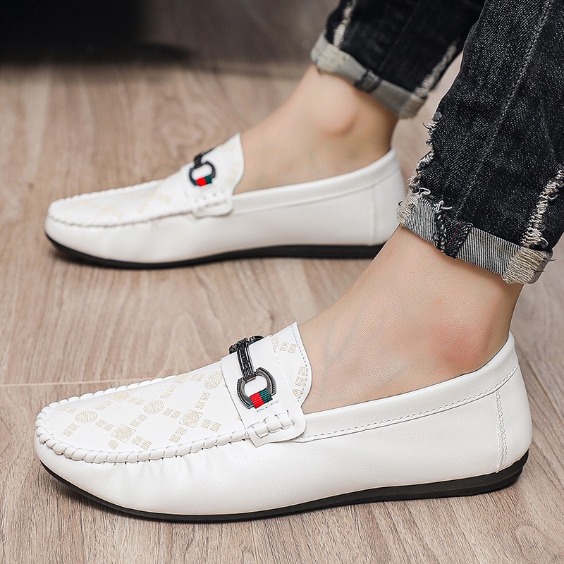 italian PU leather loafers men - Men'S Shoes Black And White recension och pris