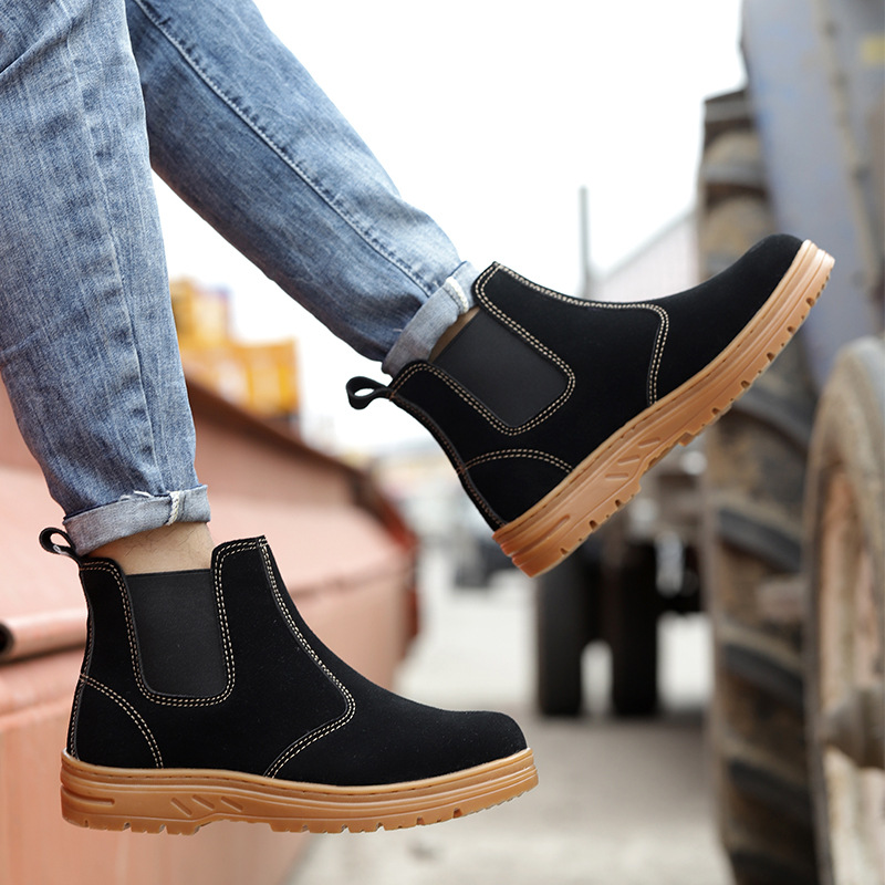 men fashion steel toe cap work - Chelsea Boots Suede recension och pris