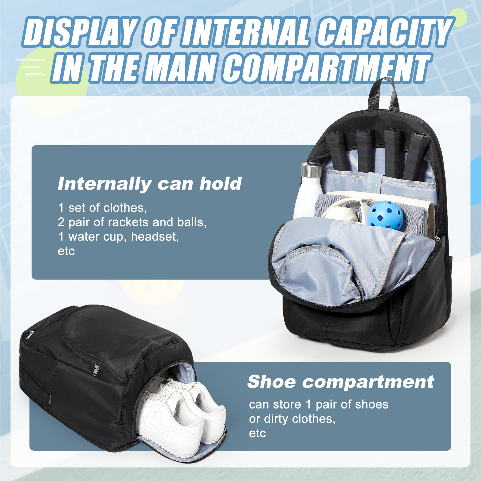 Tennis Bag Tennis Backpack 2 R - Men'S Shoes To Women'S recension och pris