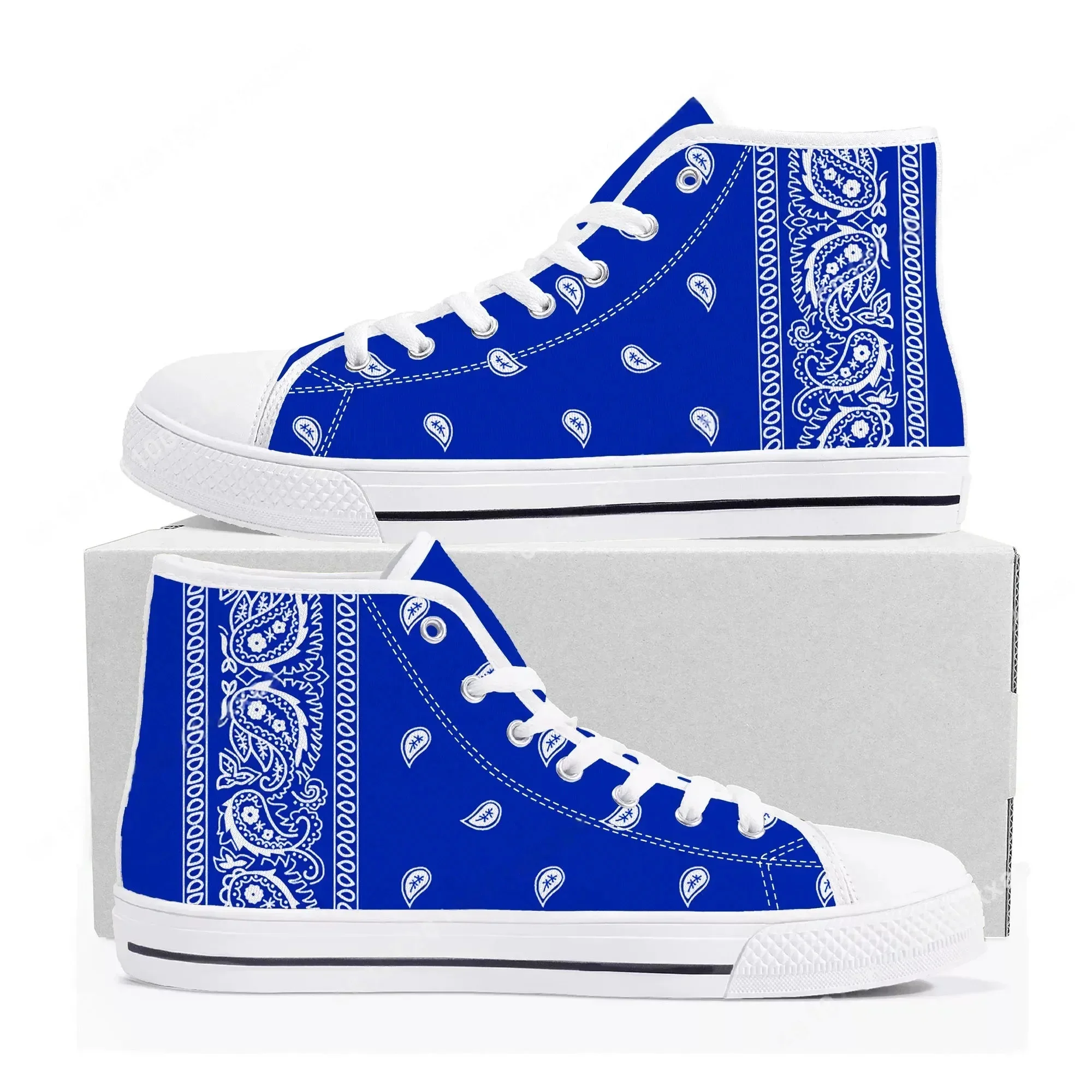 Bandana Paisley High Top Sneak - Men'S Shoes Black And White recension och pris