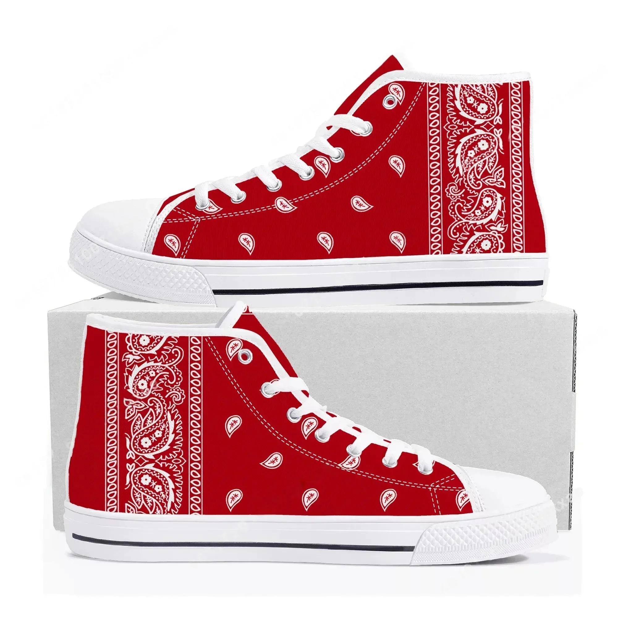 Bandana Paisley High Top Sneak - Men'S Shoes Black And White recension och pris