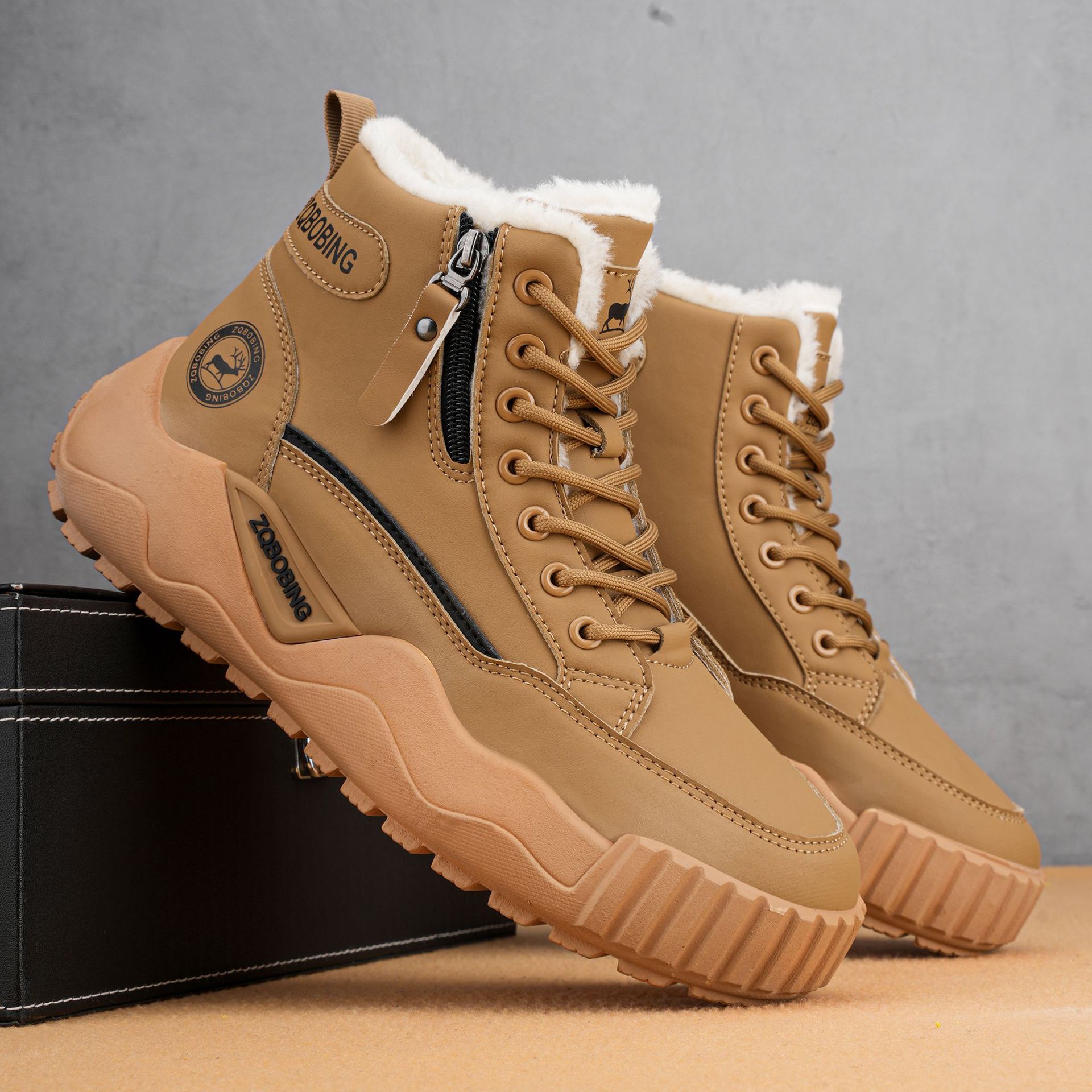 Men's Winter High Top Plush Wa - Men'S Shoes Zipper recension och pris