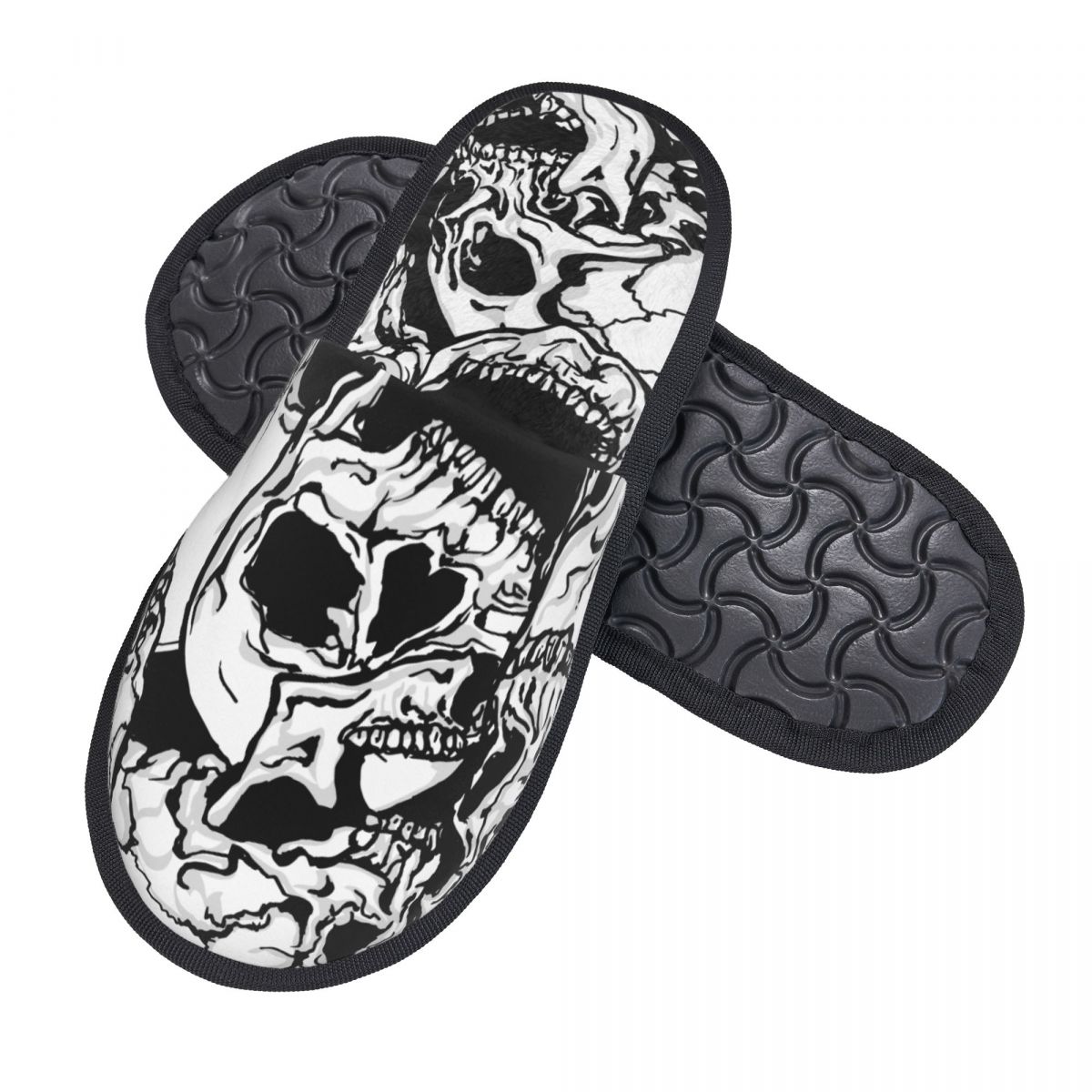 Indoor Black And White Skulls  - Men'S Shoes Black And White recension och pris