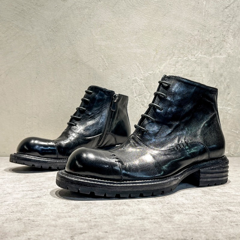 Ethnic Style Washed Horsehide  - Men'S Shoes Zipper recension och pris