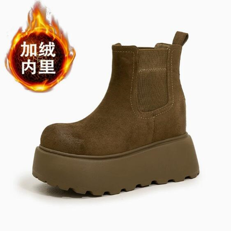 Luxury Suede Cow Genuine Leath - Chelsea Boots Suede recension och pris