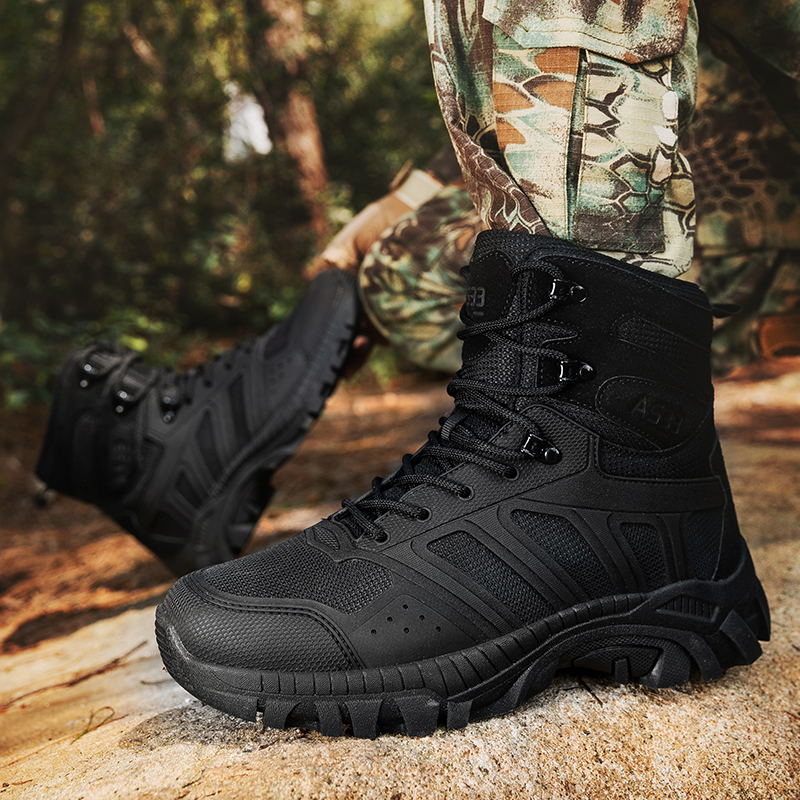 Men Tactical Boots Lace Up Des - Men'S Shoes Zipper recension och pris