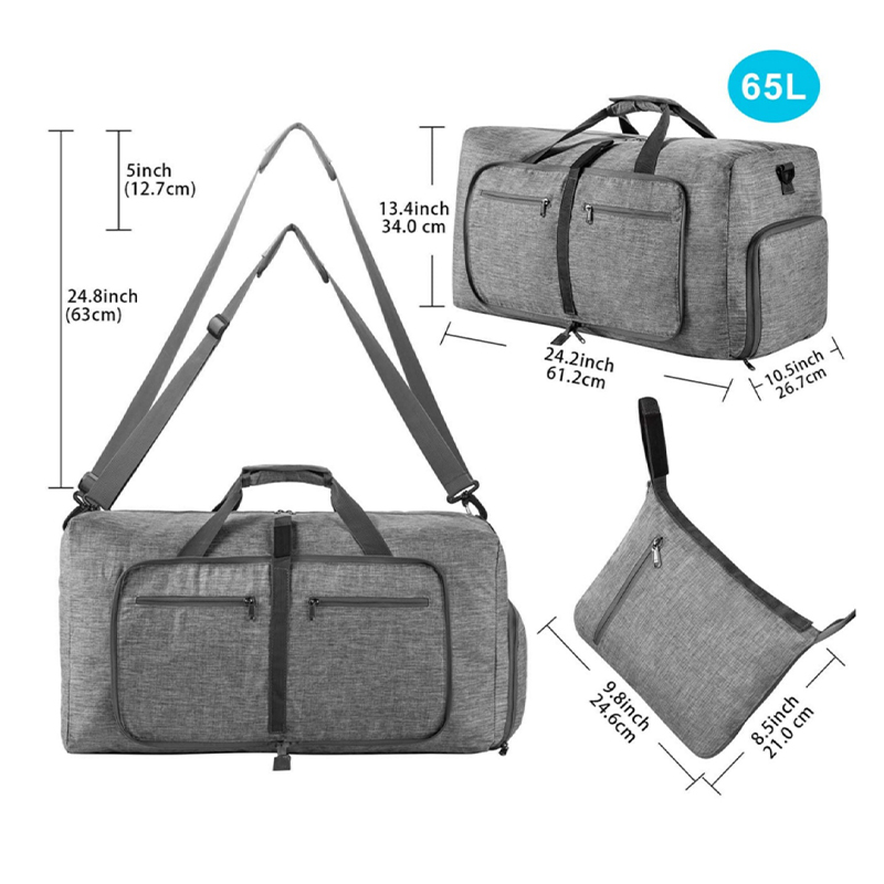 Fmeida 65L Duffle Bag with Sho - Men'S Shoes Water Resistant recension och pris