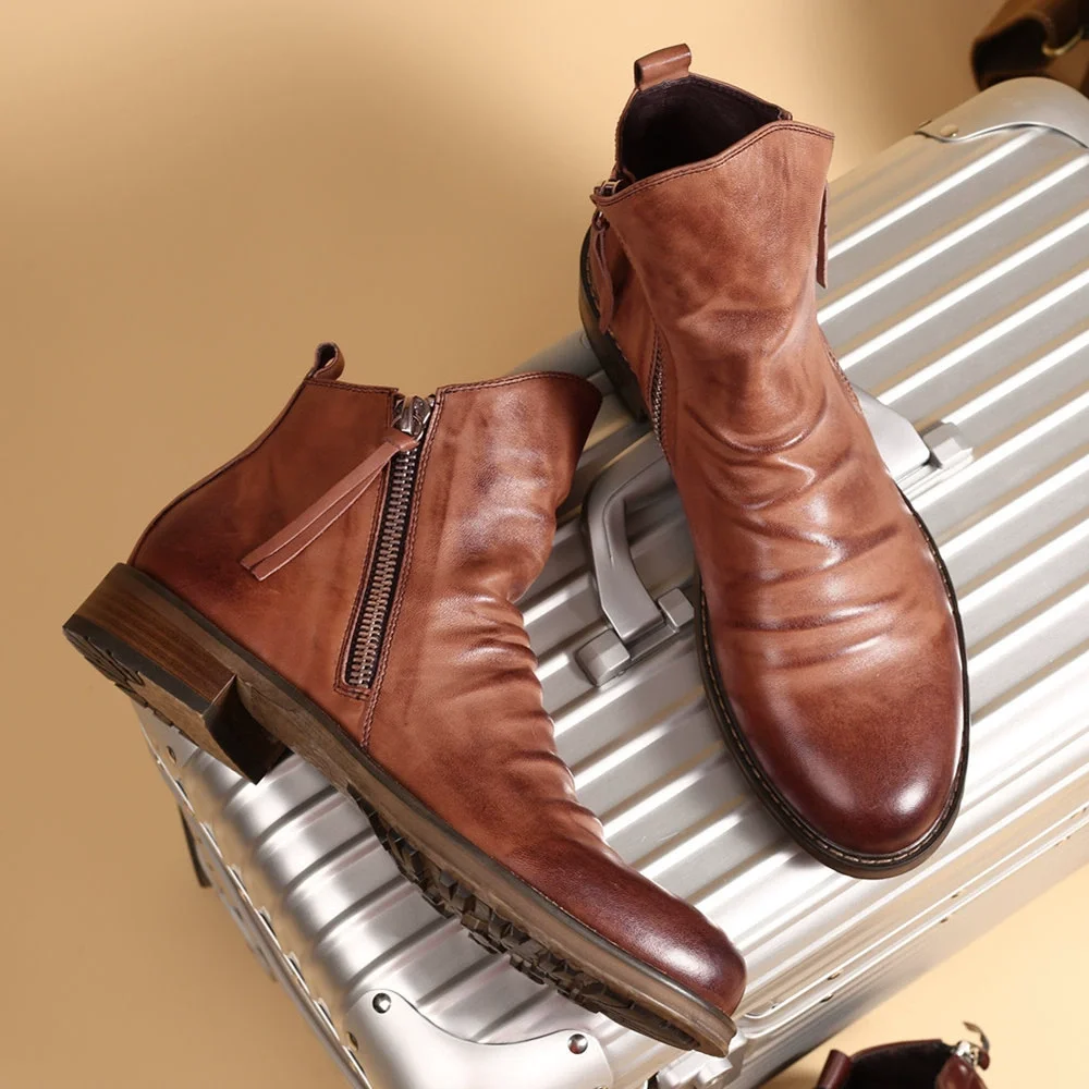 Fashion Men's Chelsea Boots Au - Men'S Shoes Zipper recension och pris