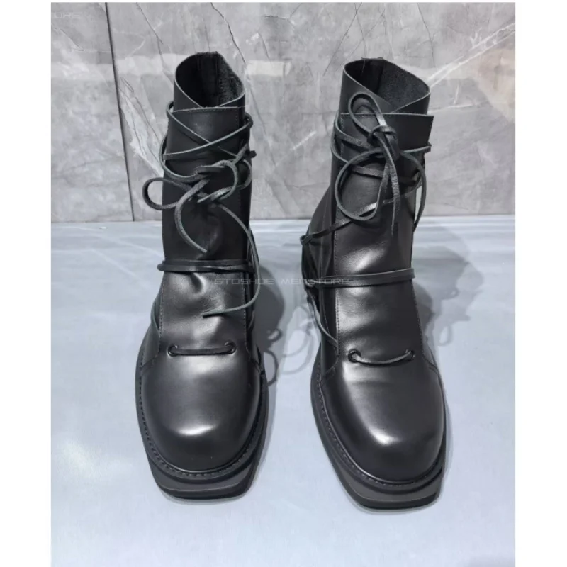 Black Genuine Leather Square T - Chelsea Boots Suede recension och pris