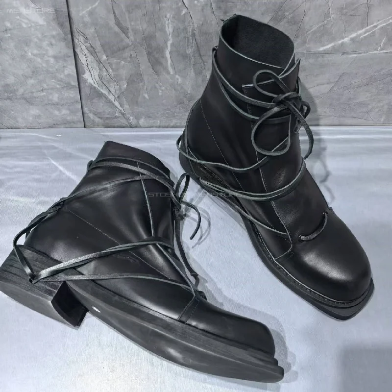 Black Genuine Leather Square T - Chelsea Boots Suede recension och pris