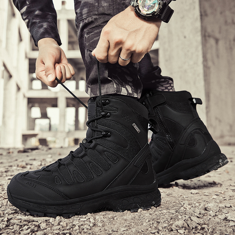 New Men Tactical Boots Militar - Men'S Shoes Zipper recension och pris