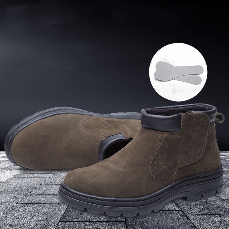 men casual safety boots cow su - Chelsea Boots Suede recension och pris