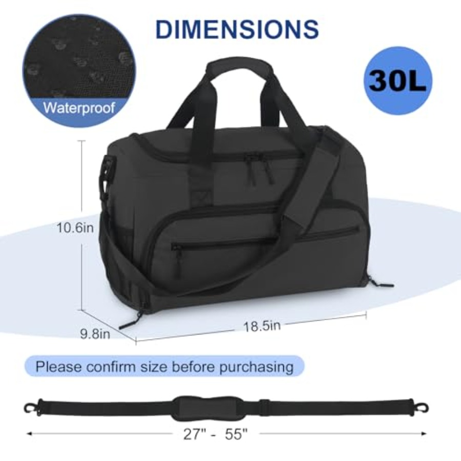 Gym Bag for Men Women, Sports  - Men'S Shoes To Women'S recension och pris