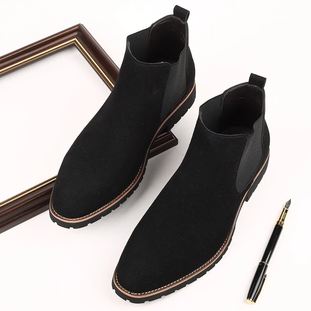 Men Ankle Boots British Style  - Chelsea Boots Suede recension och pris