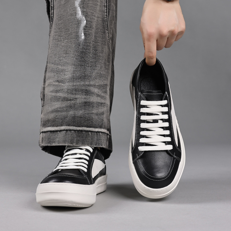 Mens Black Genuine Leather Pla - Men'S Shoes Black And White recension och pris