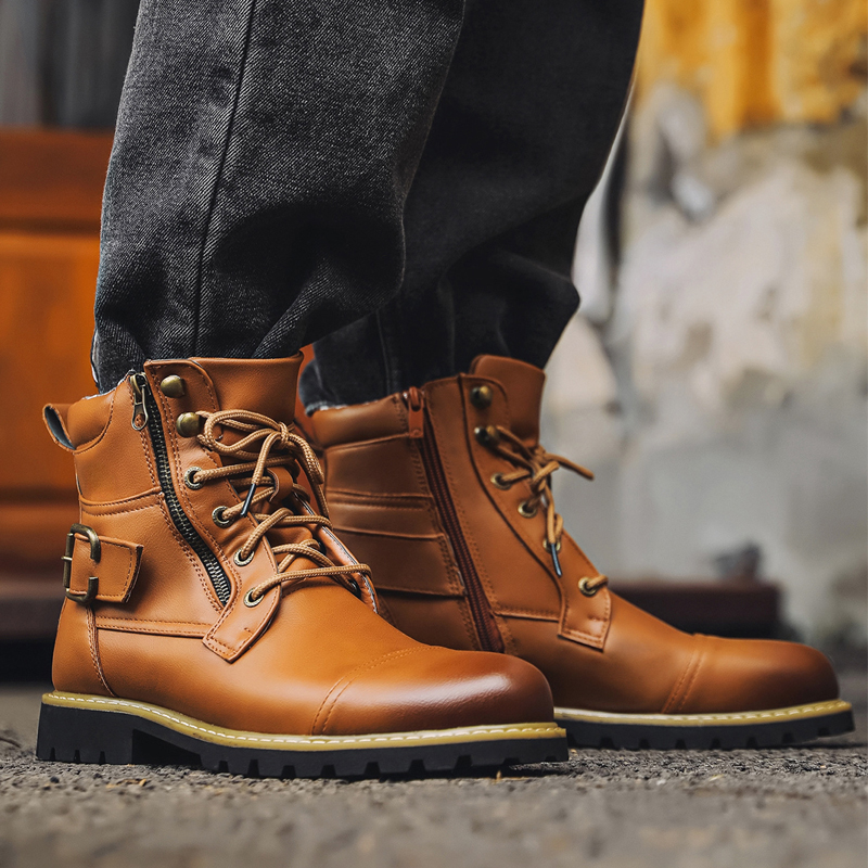 Quality Men Leather Boots Meta - Men'S Shoes Zipper recension och pris