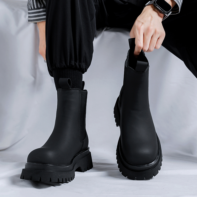 2026 Platform Black High Top B - Chelsea Boots Suede recension och pris