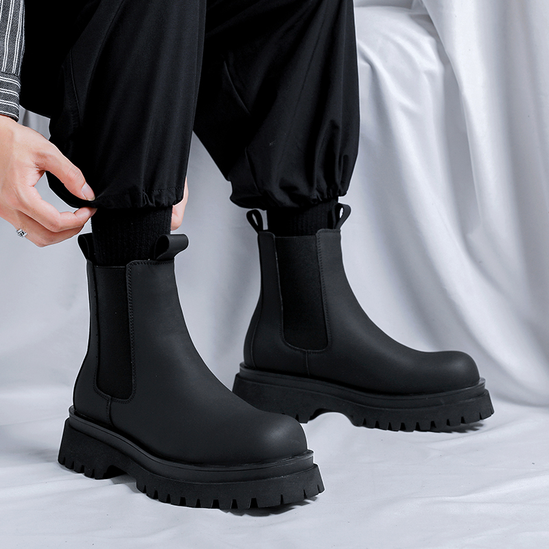2026 Platform Black High Top B - Chelsea Boots Suede recension och pris