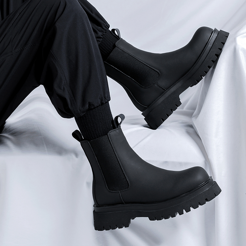 2026 Platform Black High Top B - Chelsea Boots Suede recension och pris