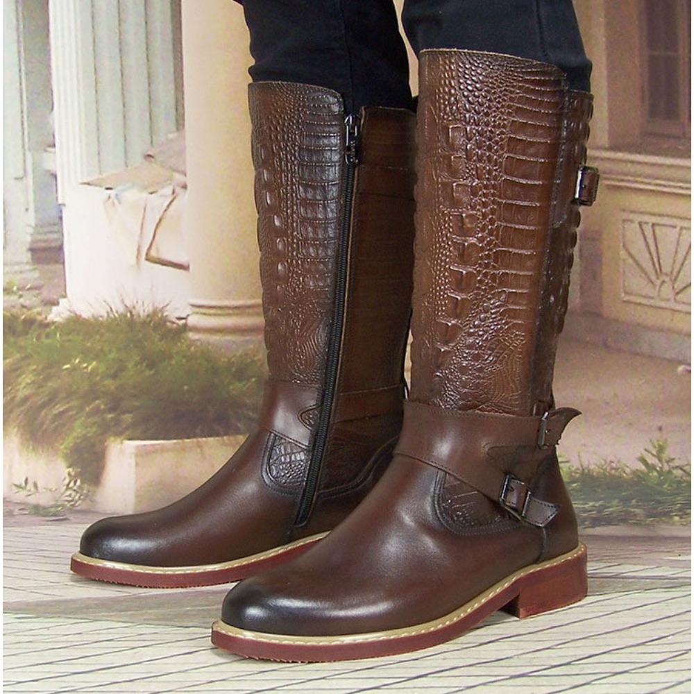 Fashion Men's Embossed Leather - Men'S Shoes Zipper recension och pris