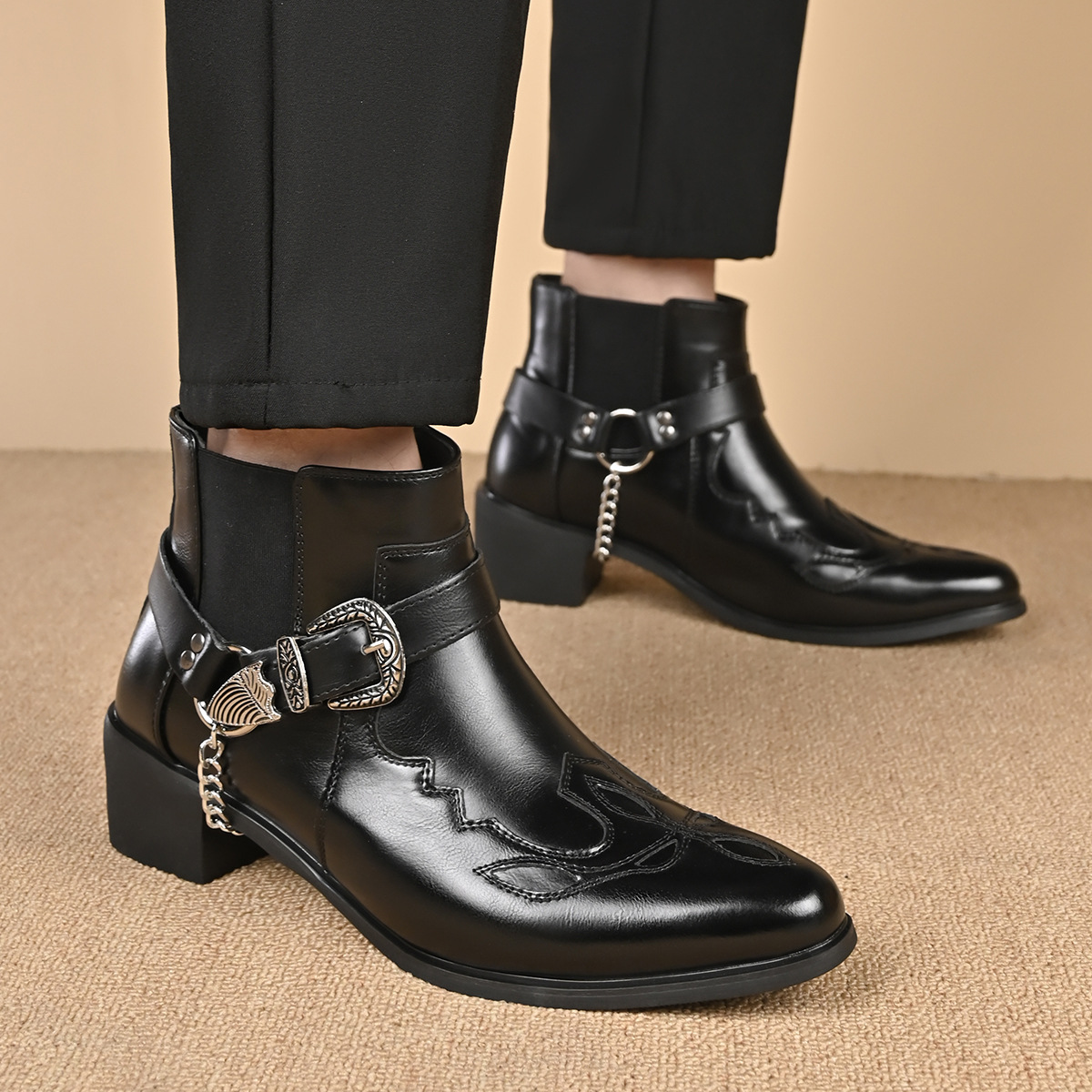 Fashion 2026 Men's Vintage Cow - Men'S Shoes Zipper recension och pris