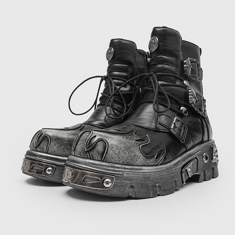 Men Height Increasing Punk Sty - Men'S Shoes Zipper recension och pris