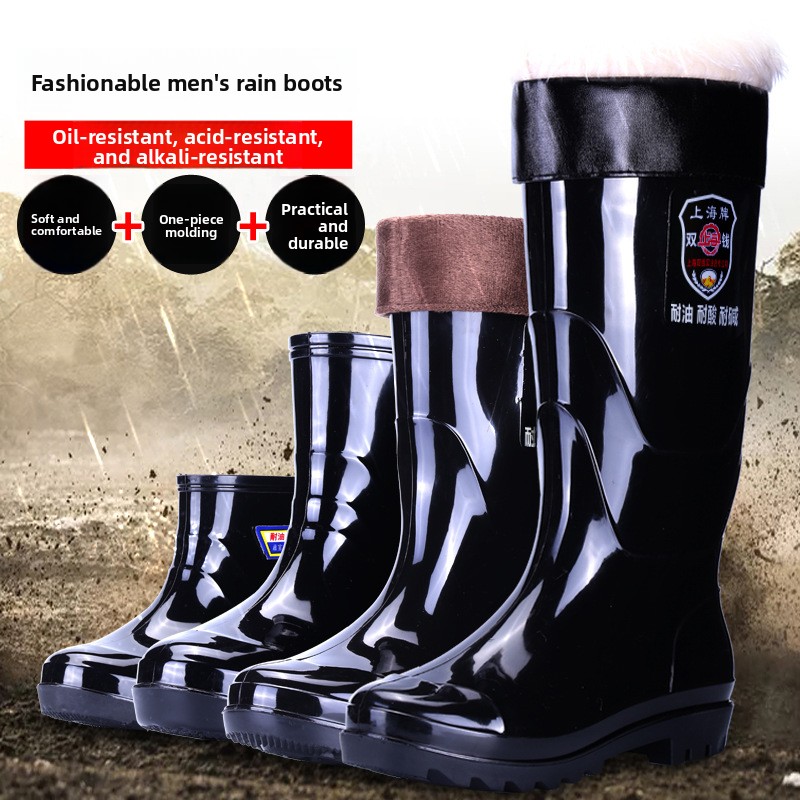 Men Thickened Waterproof Rubbe - Men'S Shoes Water Resistant recension och pris